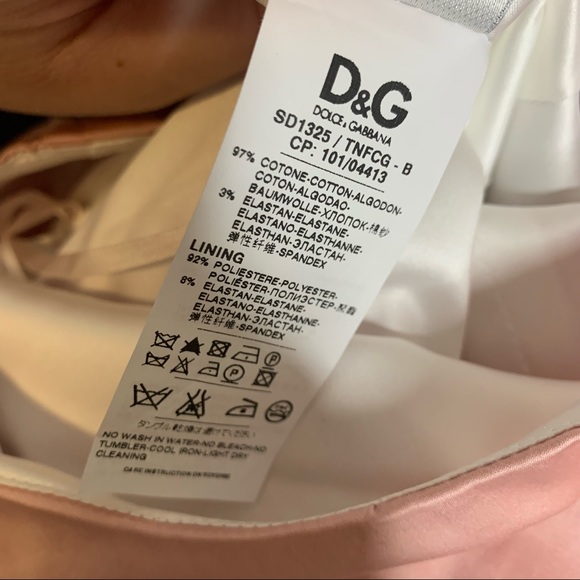 D&G Dolce and Gabbana Blush Pink Bodycon Dress - Picture 12 of 16